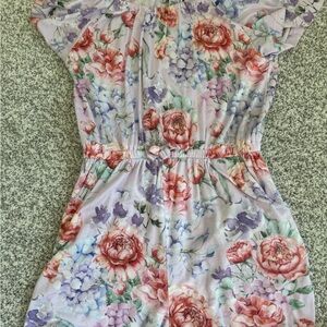 Posh Peanut Pastel Floral Romper